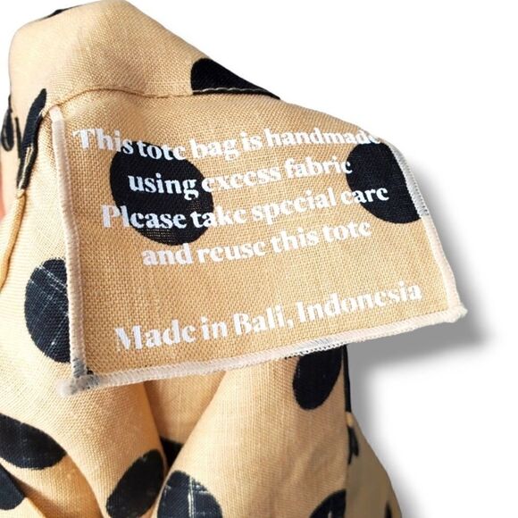 Faithful The Brand Tote Bag La Saison Polka Dot Handmade - Picture 10 of 15